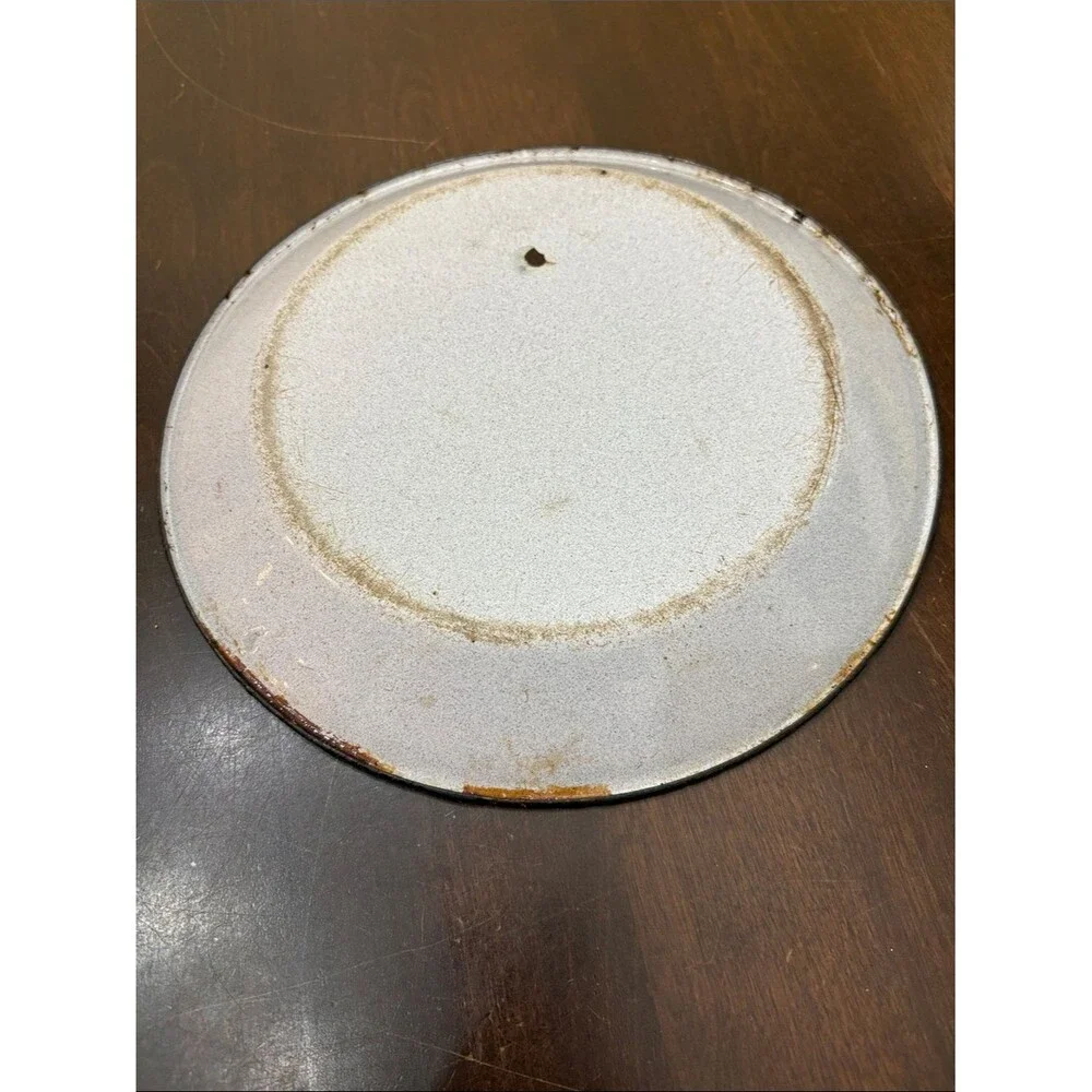 Speckled Gray enamelware Pie Plate Tin